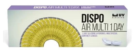 עדשות מגע מולטיפוקל DISPO AIR MULTI 1 DAY יומיות - 30 יחידות  