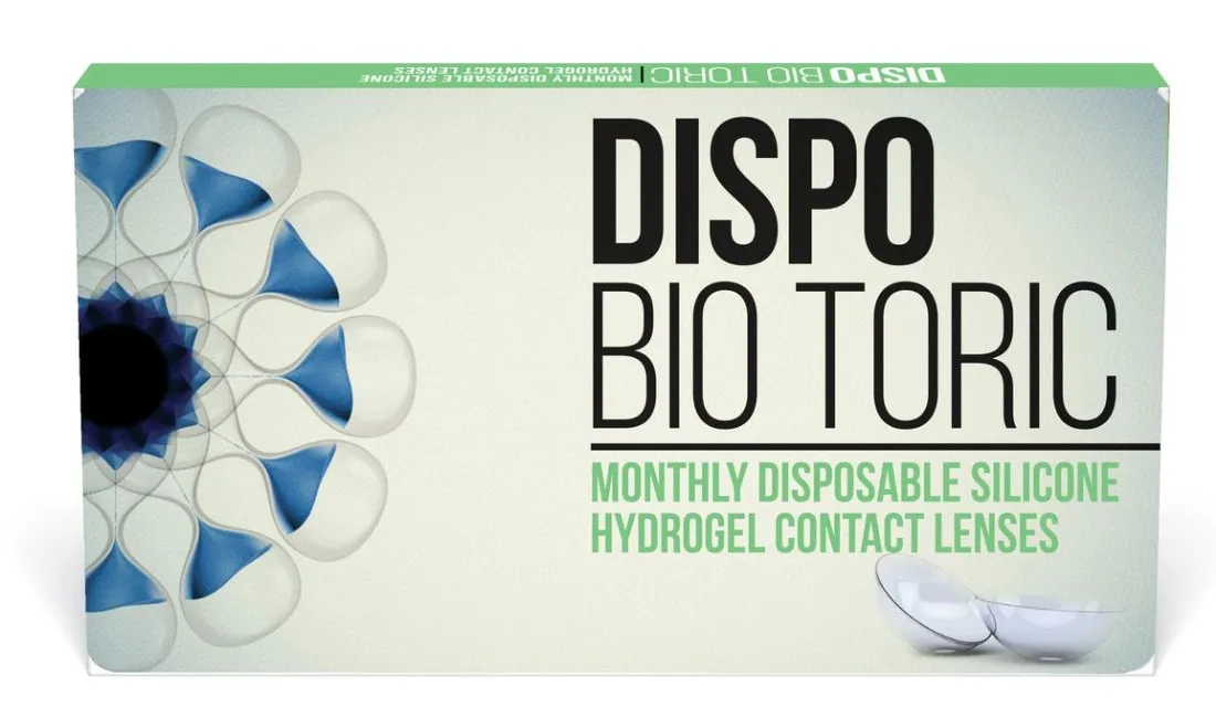 עדשות מגע צילינדר DISPO BIO TORIC חודשיות - 6 יחידות  