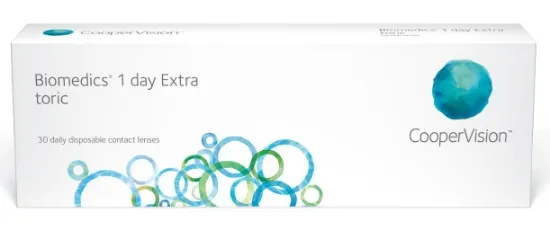 עדשות מגע צילינדר BIOMEDICS 1 DAY EXTRA TORIC יומיות - 30 יחידות    