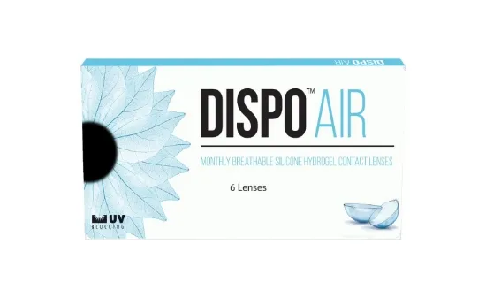 עדשות מגע DISPO AIR חודשיות - 6 יחידות   