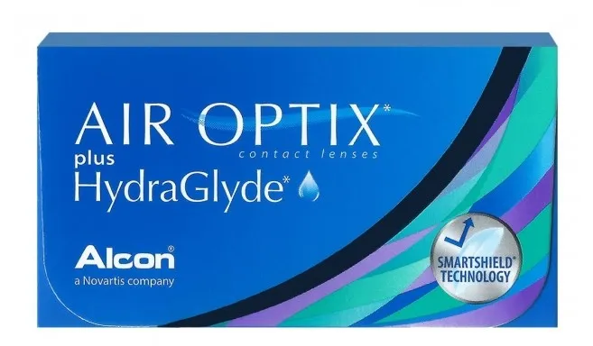 עדשות מגע AIR OPTIX PLUS HYDRAGLYDE  חודשיות - 6 יחידות  