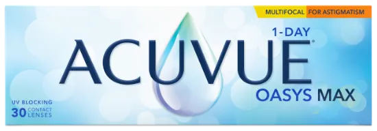 עדשות מגע מולטיפוקל צילינדר ACUVUE OASYS MAX MULTIFOCAL FOR ASTIGMATISM יומיות - 30 יחידות
